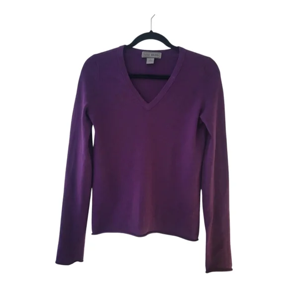 Vintage Lulu Bravo Purple Women's 100 % Cashmere Sweater in Size S - Picture 1 of 8